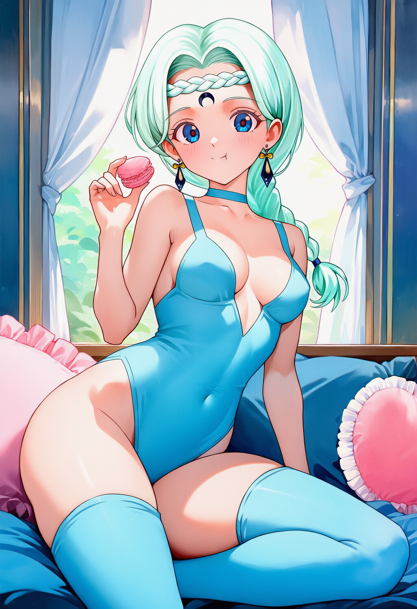 マカロンを食べるベルチェ