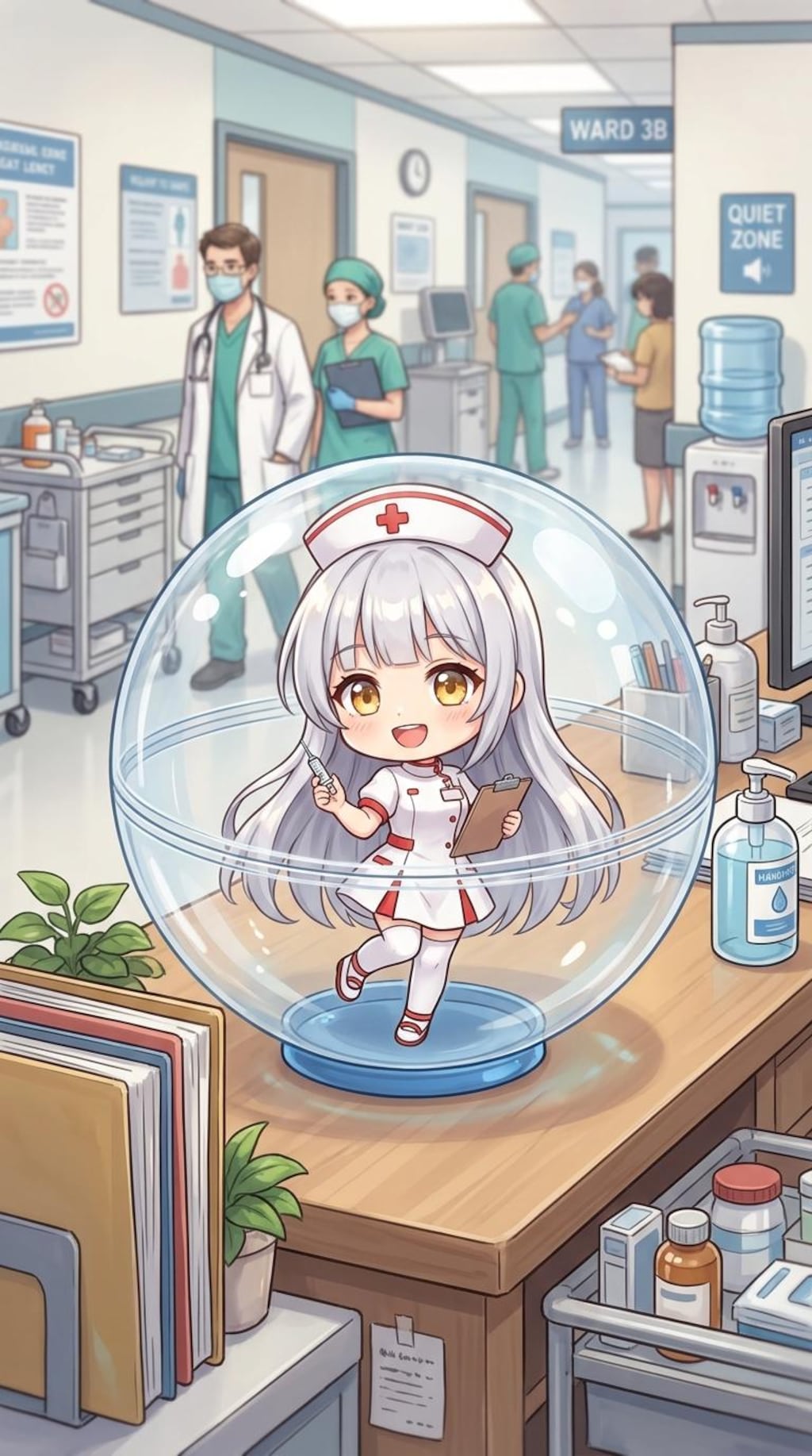 ナース服姿のBUTTERちゃんをカプセルに入れたよ