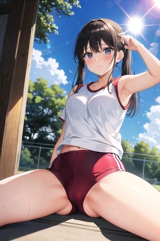 ノースリーブ体操服ブルマさん