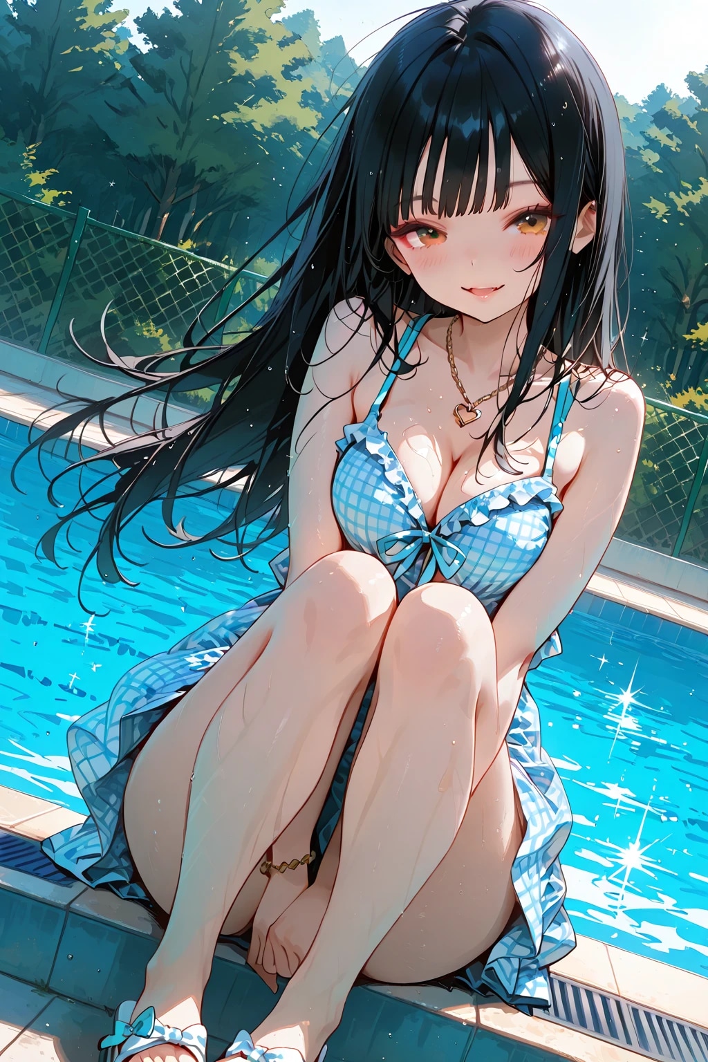 夏休み、誰もいない学校のプールで出会ったおねぇさん