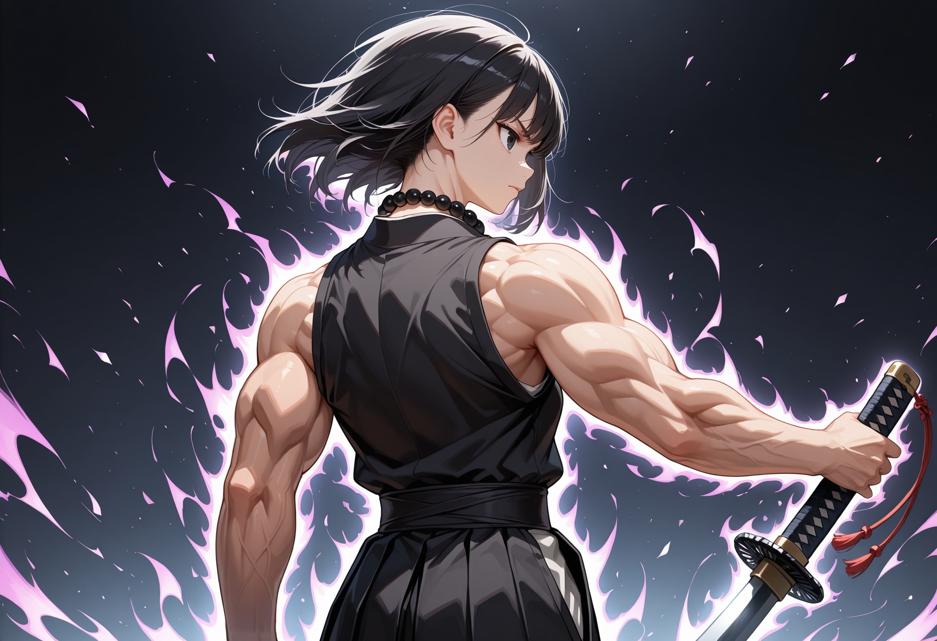 刀を持つ武を極めしいつもの僧侶さん