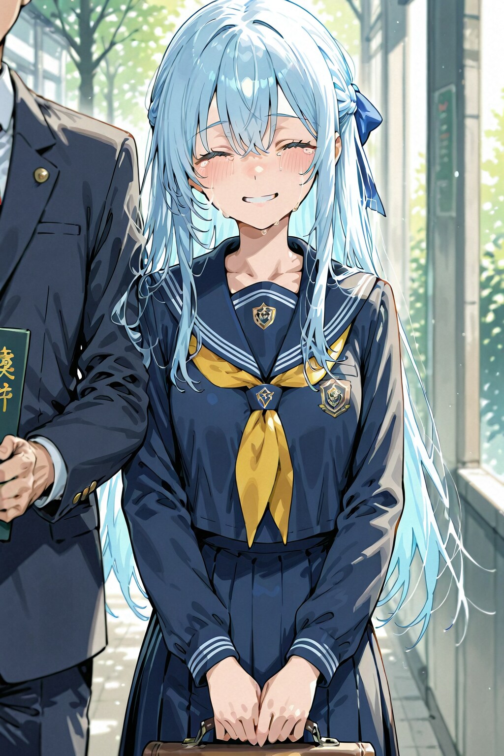 卒業式の青髪ちゃん