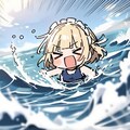 🌊スク水と 真冬の海と メイドちゃん🌊 3枚目