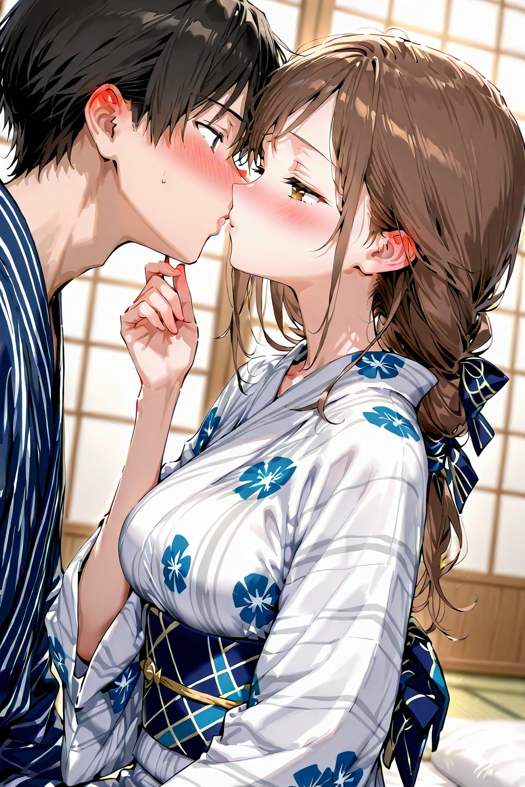 旅館にて