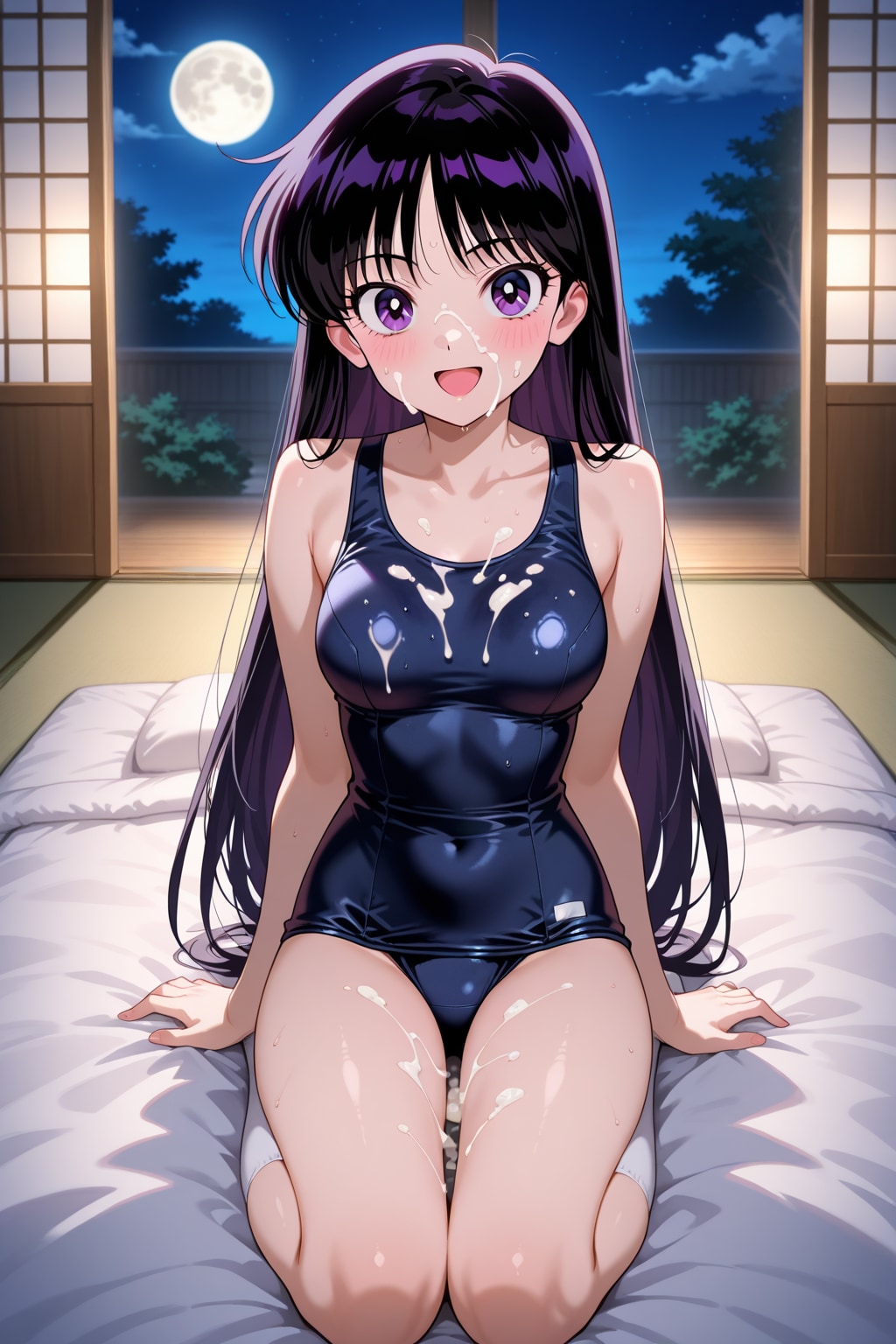 月夜に顔射６