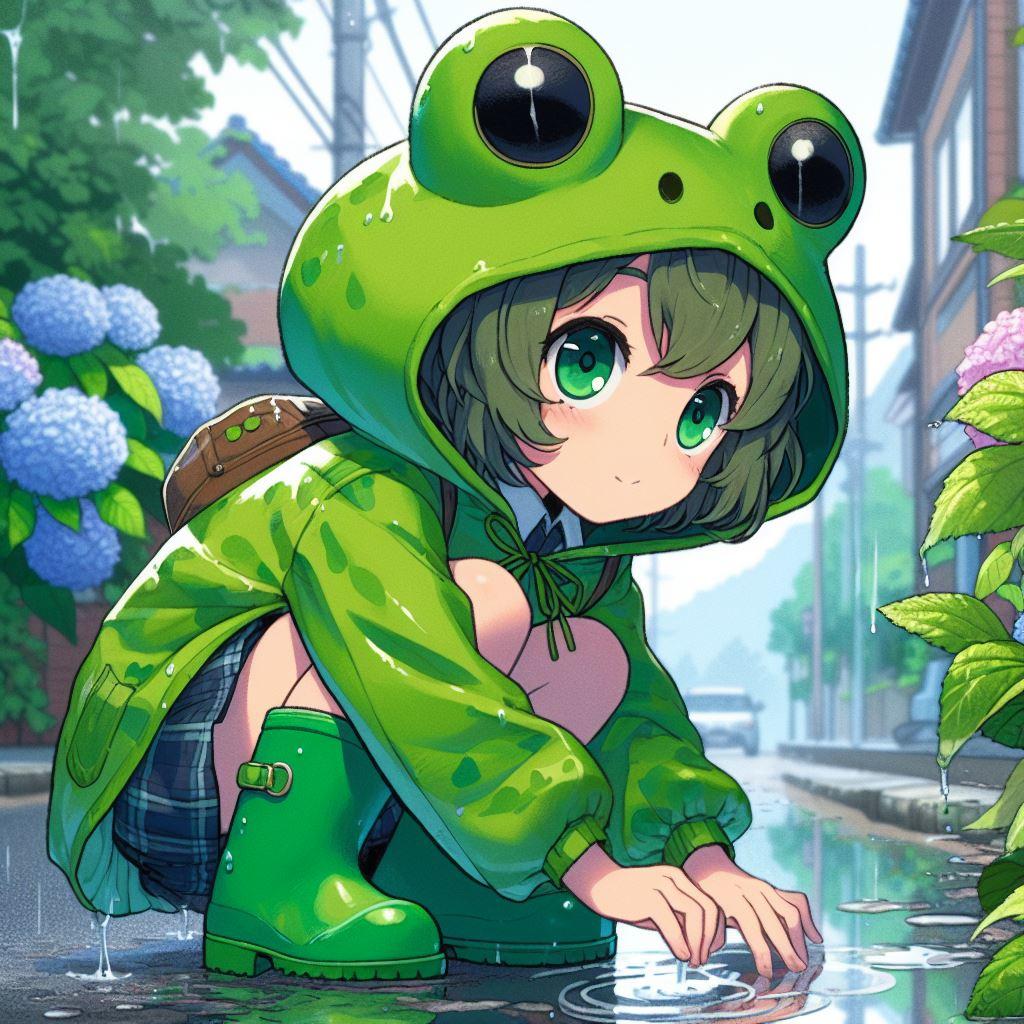 アマガエルの擬人化🐸