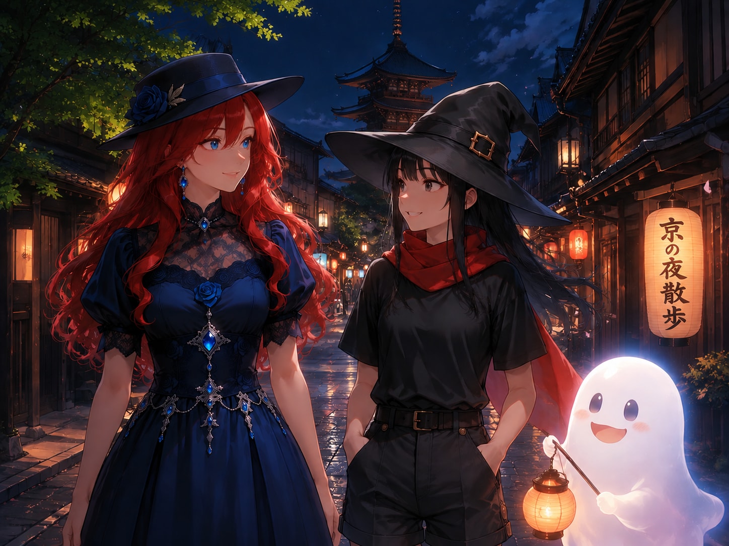 【他己紹介】不死の魔女リーゼロッテさんと京都の夜を楽しむ魔女さん