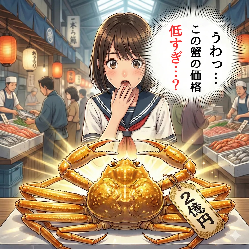 [CHECK!] >>この蟹の適正価格は？｜セリフ入れたよ
