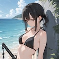 水着×剣 2枚目