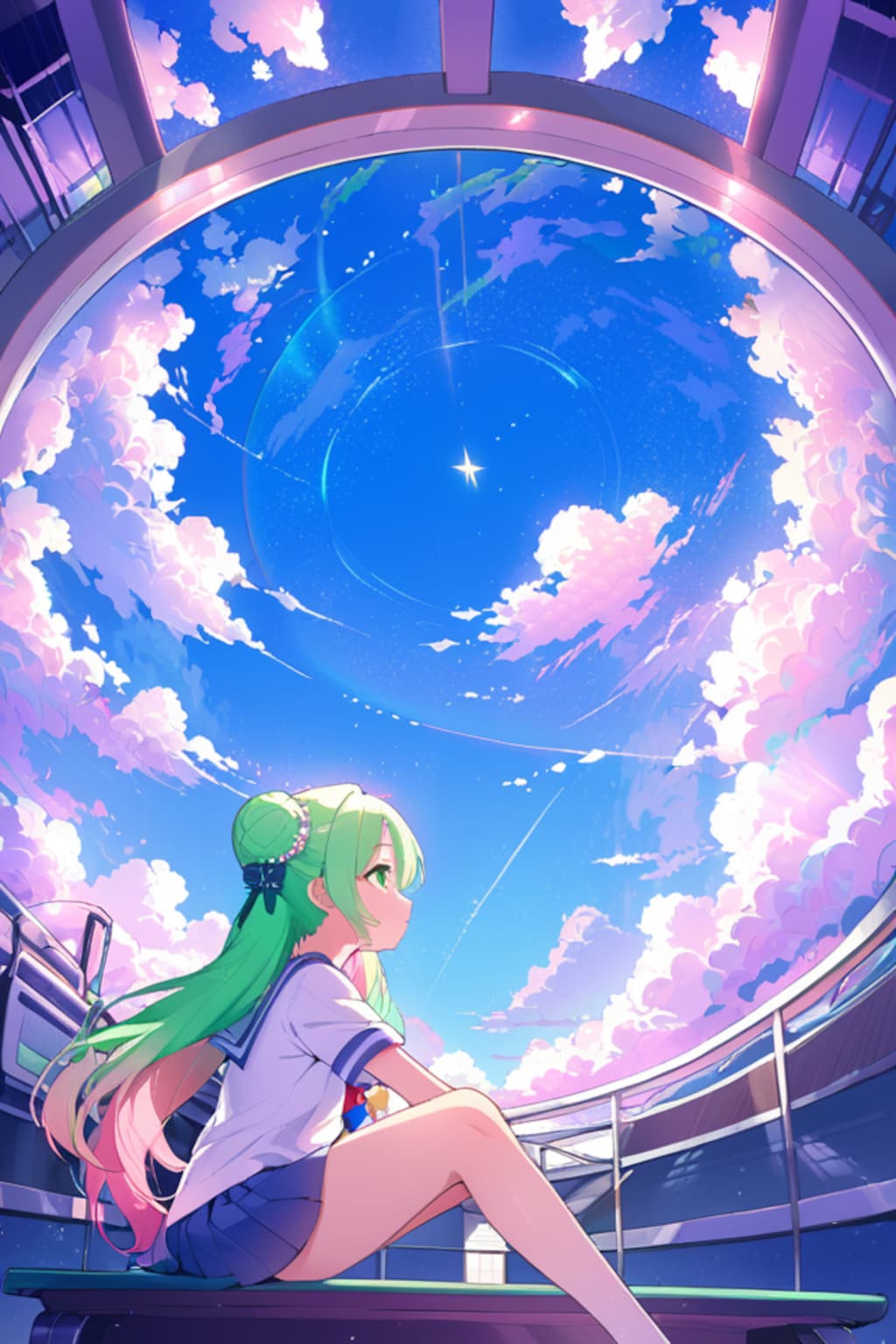 どこまでも青いから。