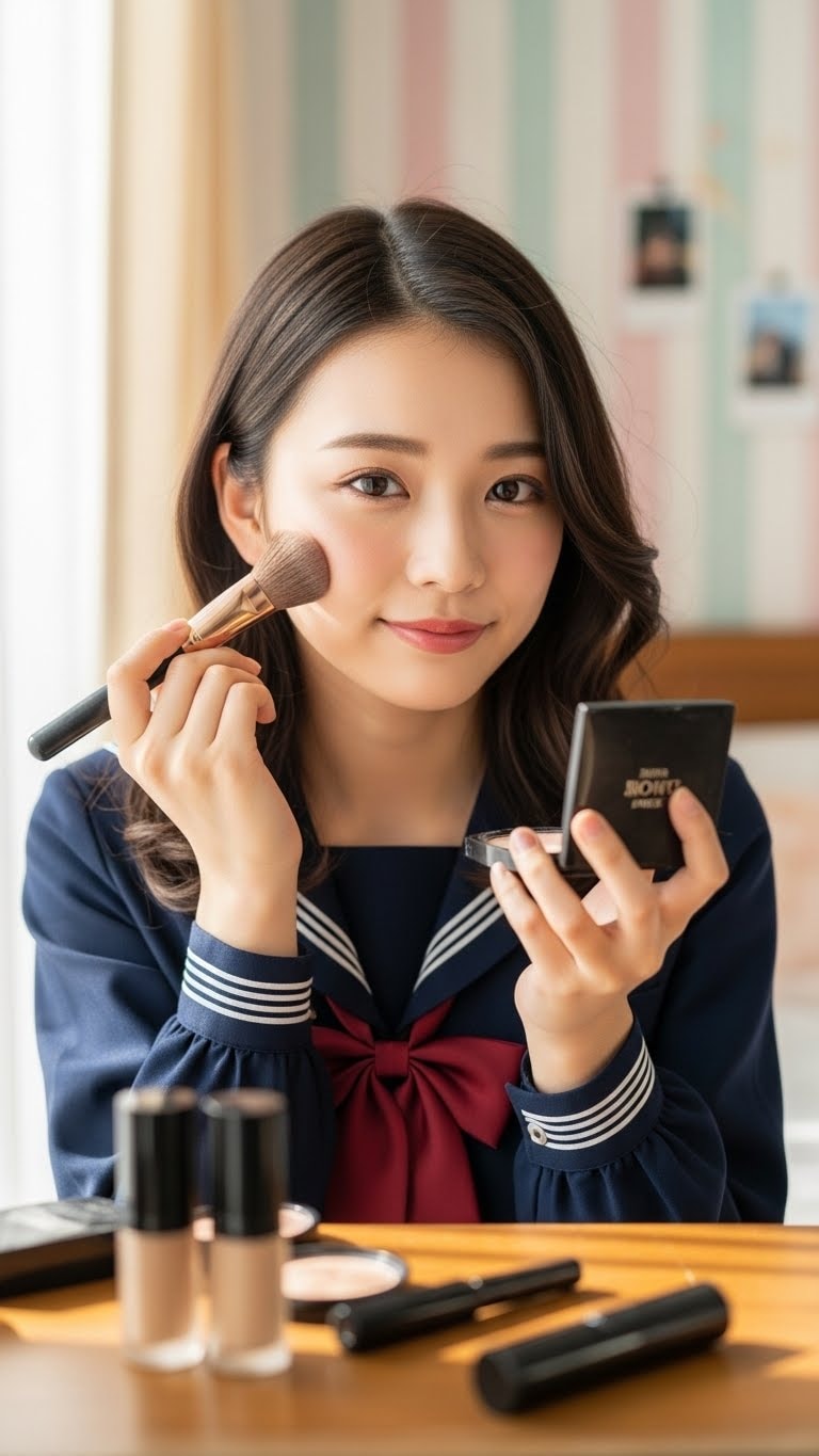 女子高生のメイク002《みつめて》