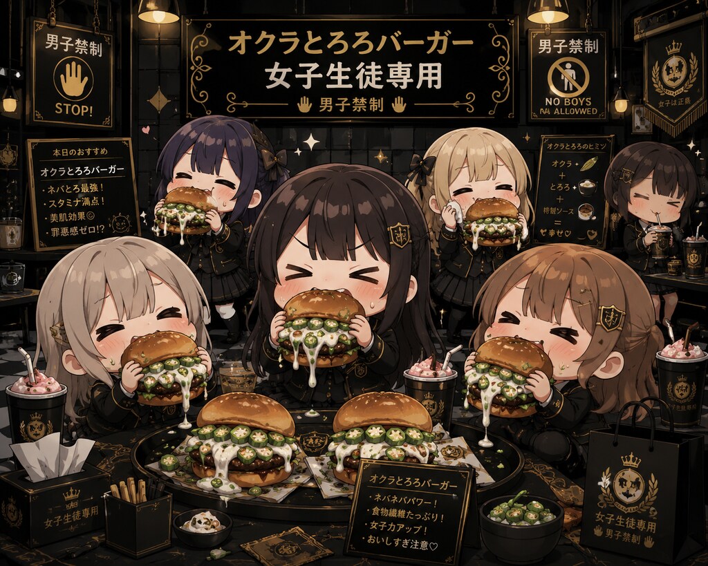 オクラとろろバーガー 「ダイエット？なにそれ？」