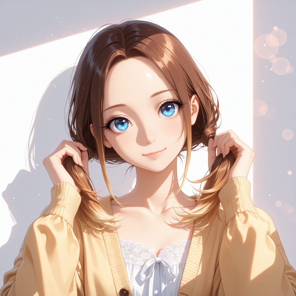 手で髪を束ねる行為3日目です✨