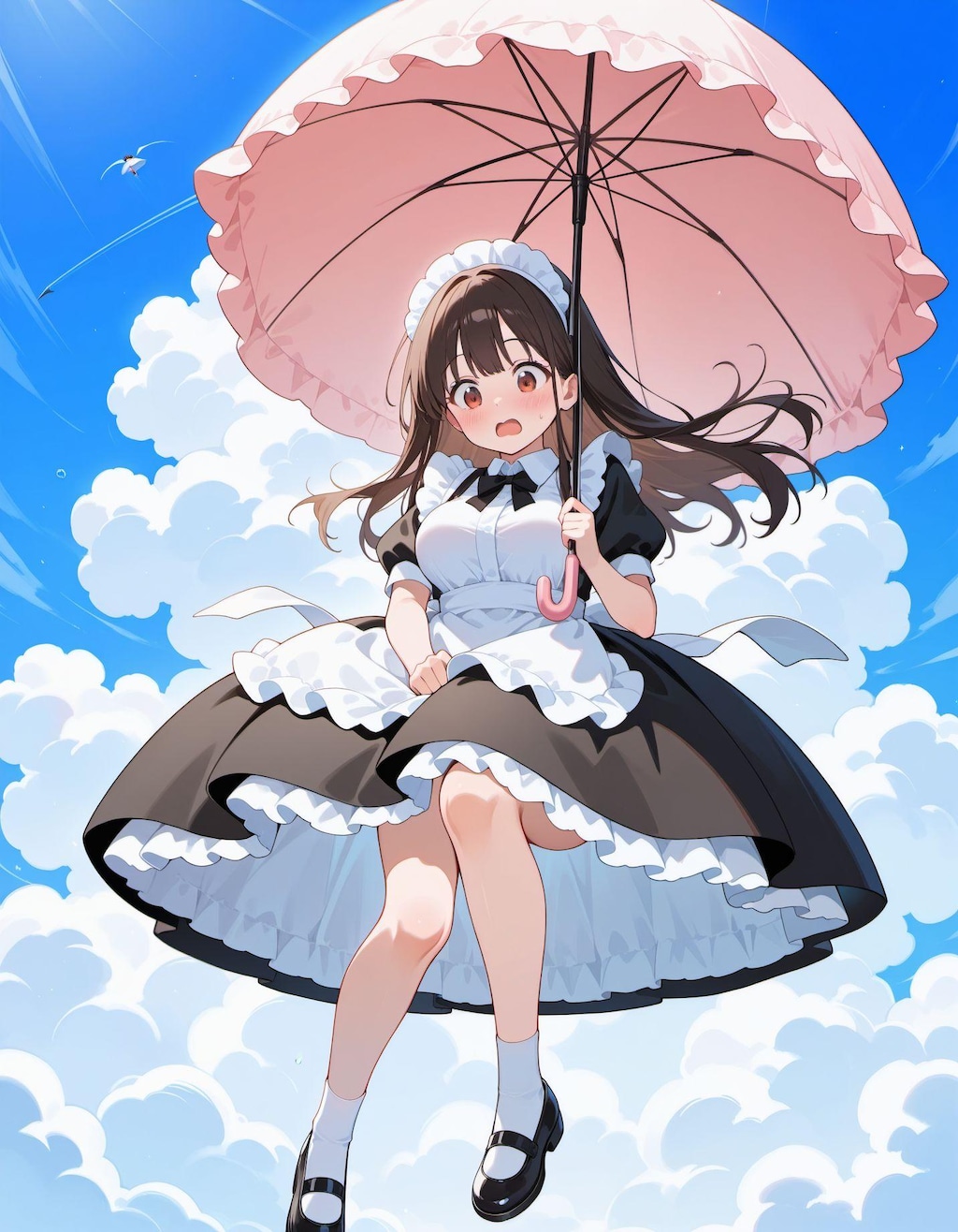 空からメイドさんが！