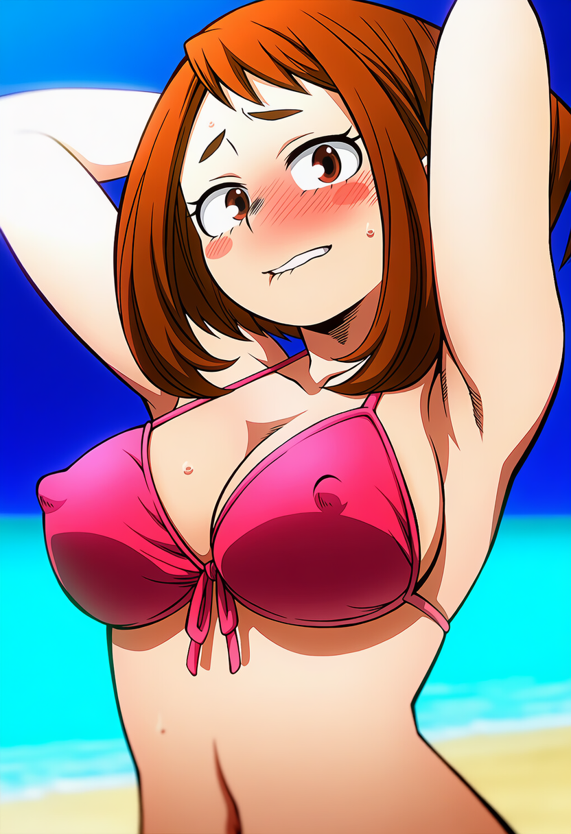 ホットパンツビキニのお茶子