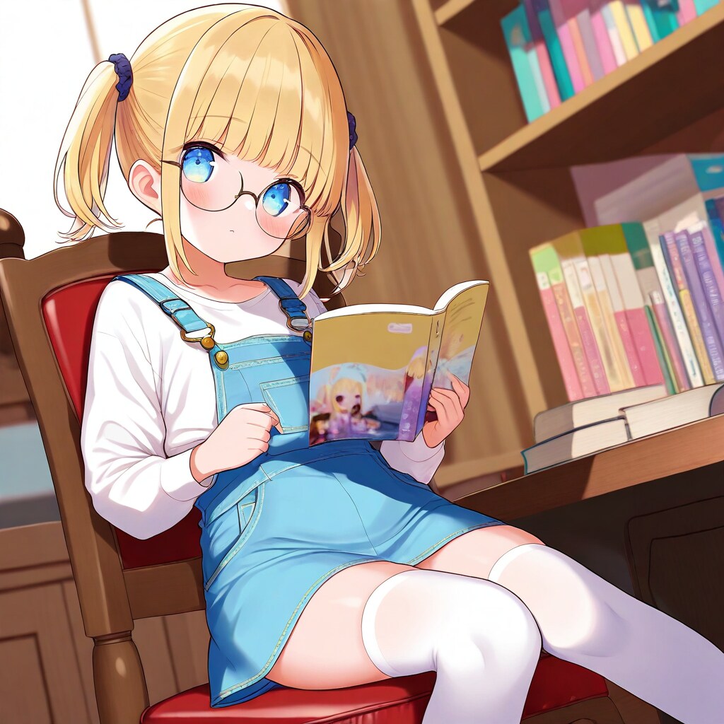 眼鏡かけて読書中だよ