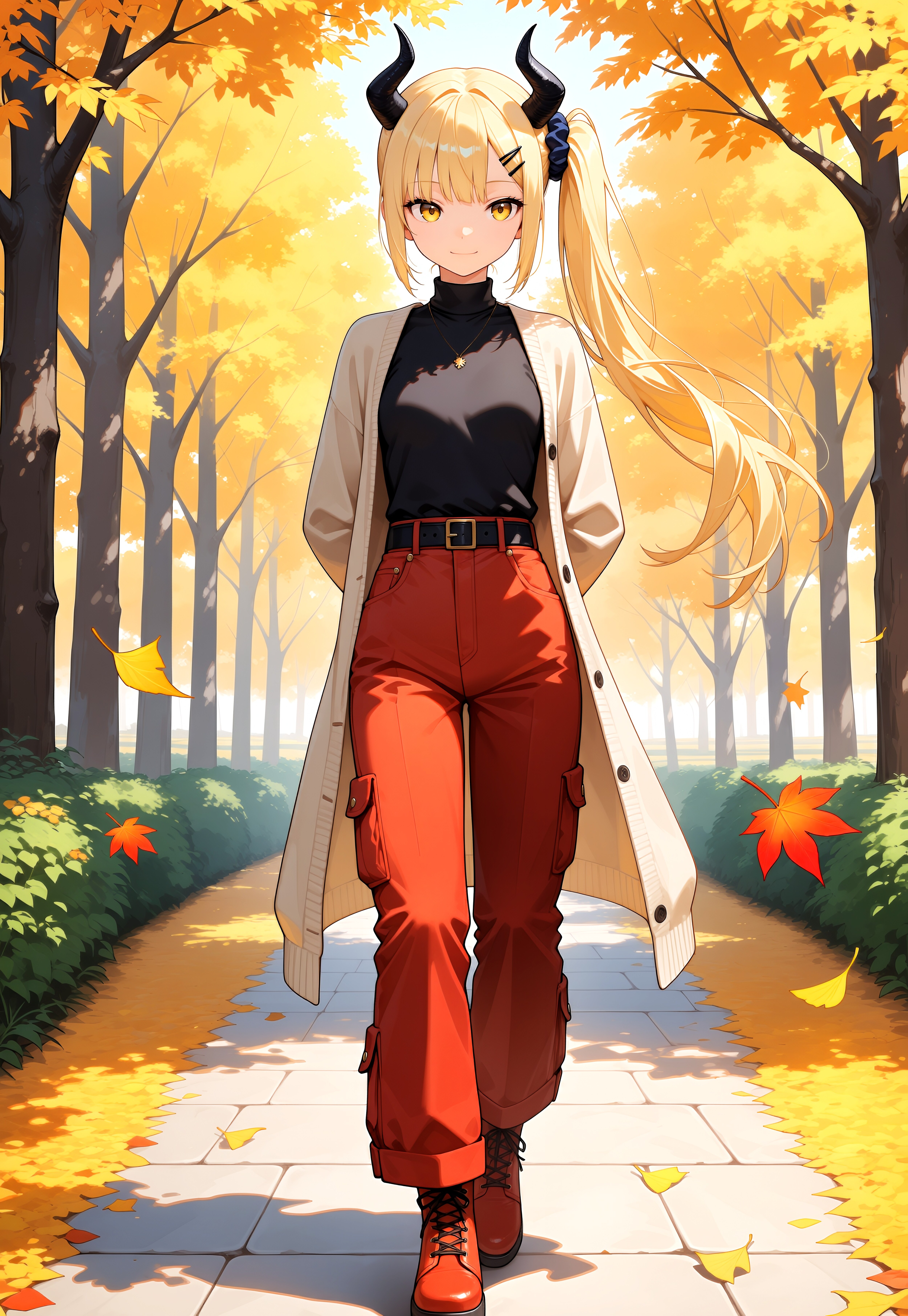秋コーデ女鬼高生さん | の人気AIイラスト・グラビア
