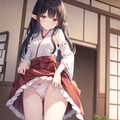 巫女のパンツチェック(ロリエルフ) 5枚目
