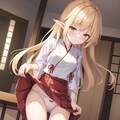巫女のパンツチェック(ロリエルフ) 2枚目