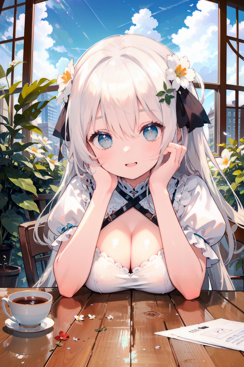 頬杖