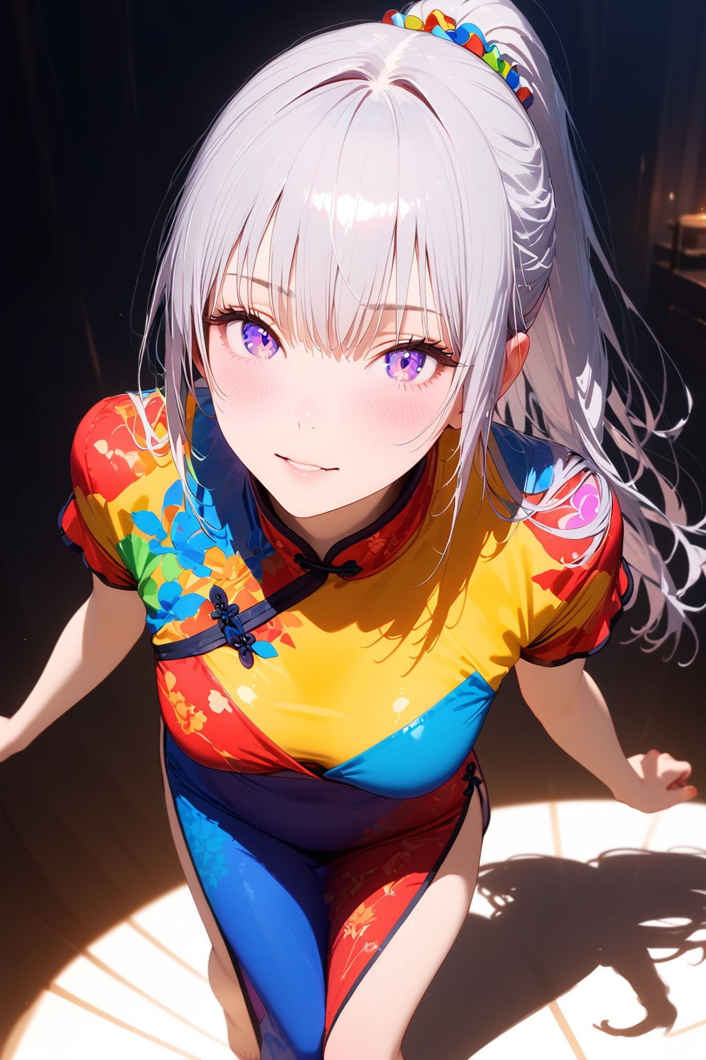 (1009)銀髪ちゃんチャイナドレス