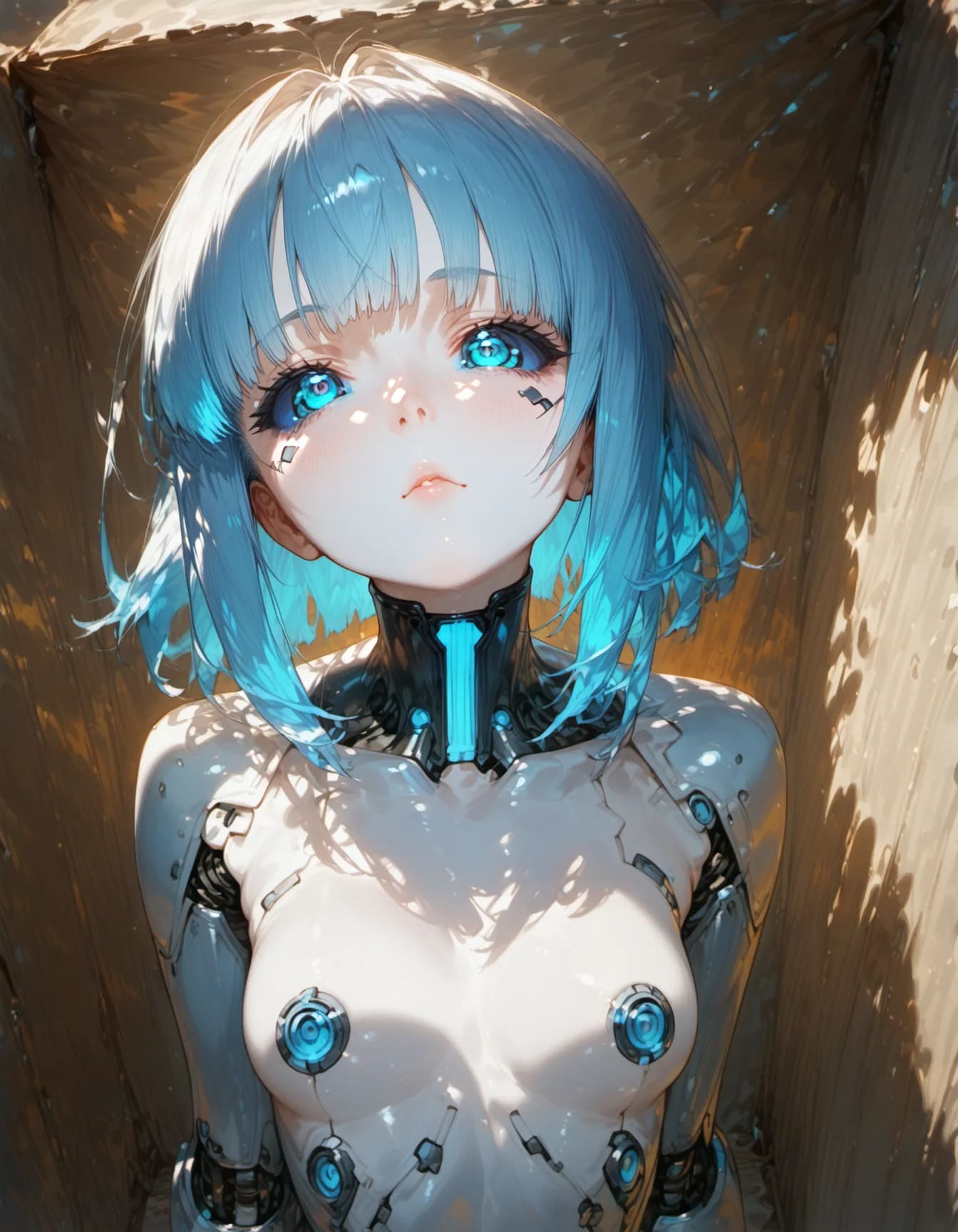 The Sapphire Android's Gaze | の人気AIイラスト・グラビア