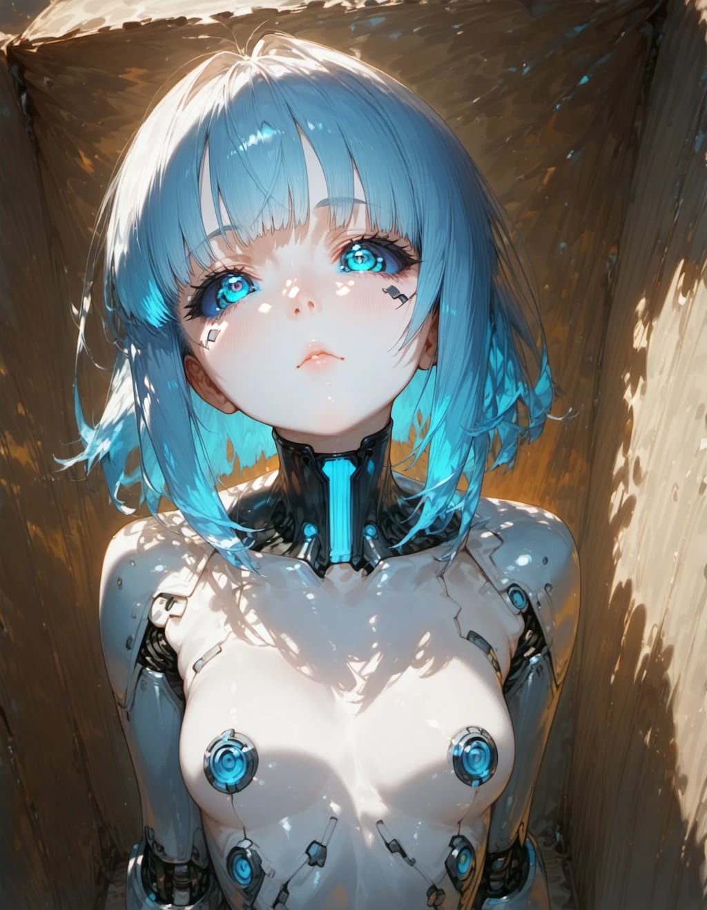 The Sapphire Android's Gaze