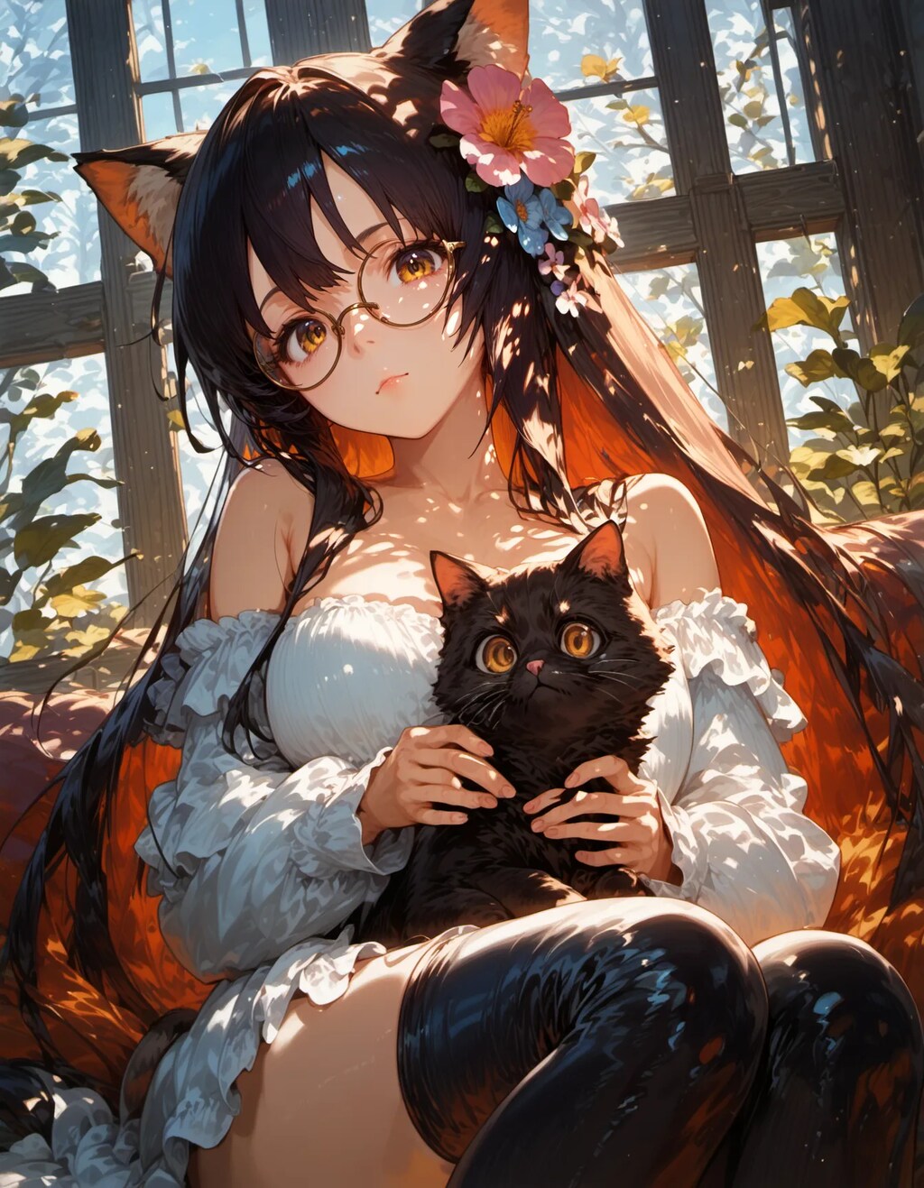 The Neko and Her Black Companion