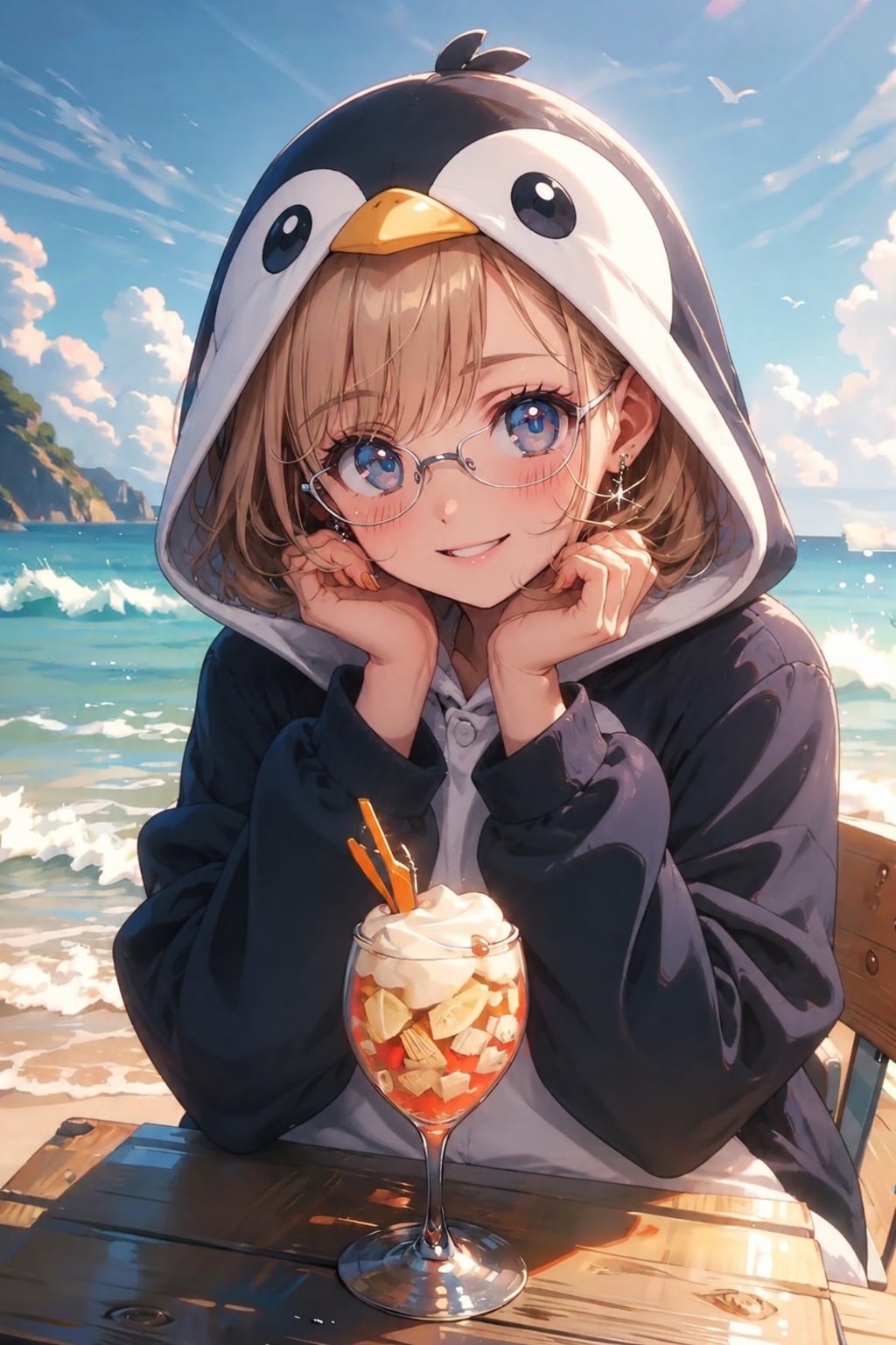 TOPAZ+αで着ぐるみペンギンちゃん