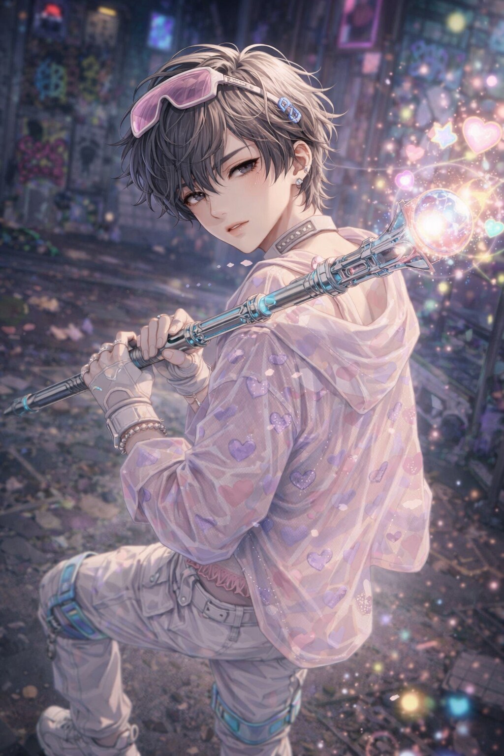 ガーリーな彼の、謎のキラキラ武器。 | の人気AIイラスト・グラビア