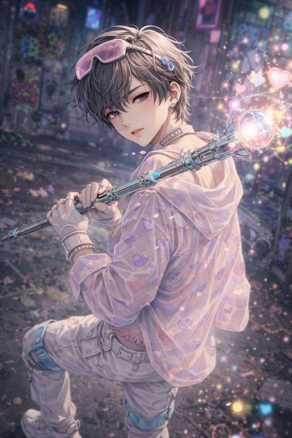 ガーリーな彼の、謎のキラキラ武器。