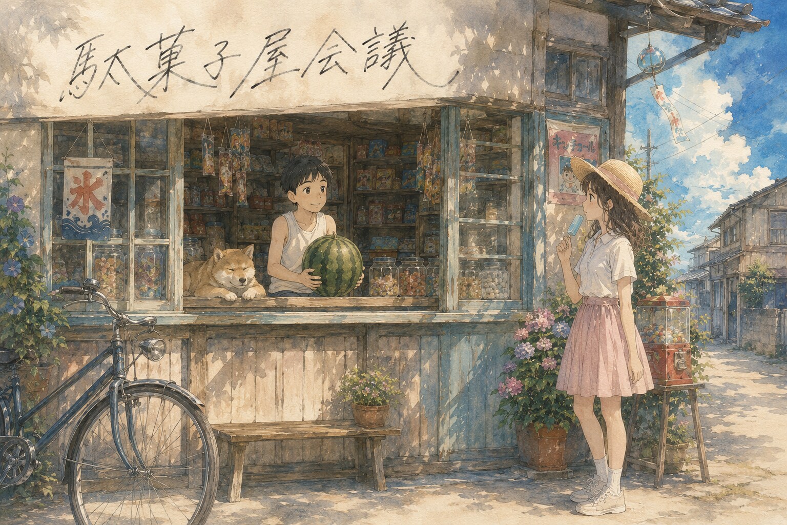 駄菓子屋会議 | の人気AIイラスト・グラビア