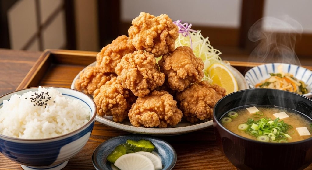 摩訶不思議食堂の唐揚げ膳