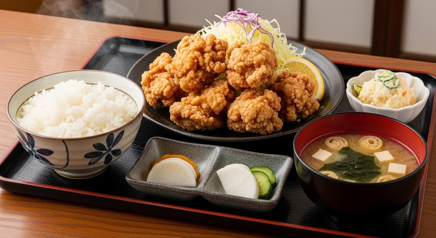 摩訶不思議食堂の唐揚げ膳 | の人気AIイラスト・グラビア