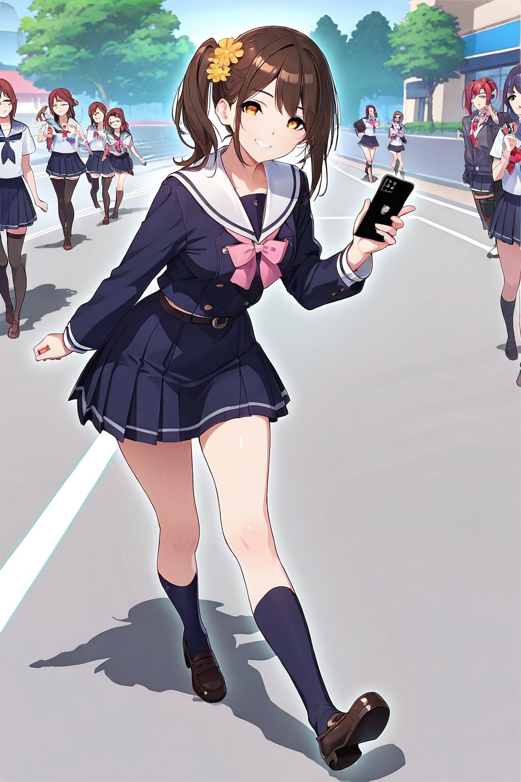 歩きスマホ、キケンです！ | の人気AIイラスト・グラビア