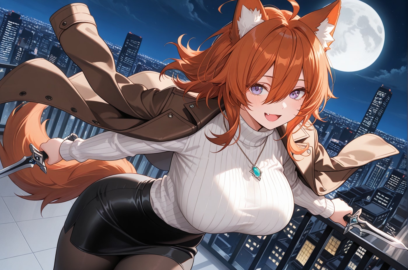 Wolf Lady in Night City