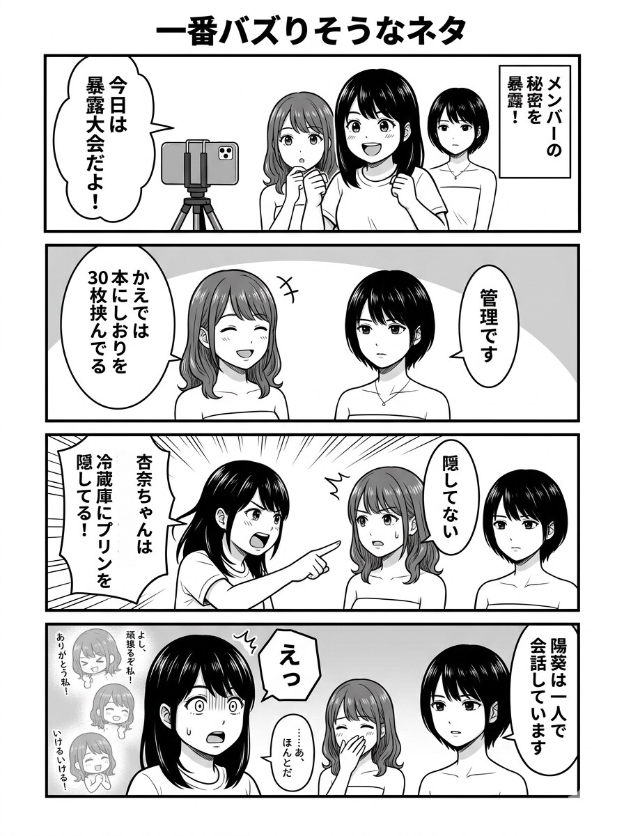 漫画なPuni-Paletteの３人