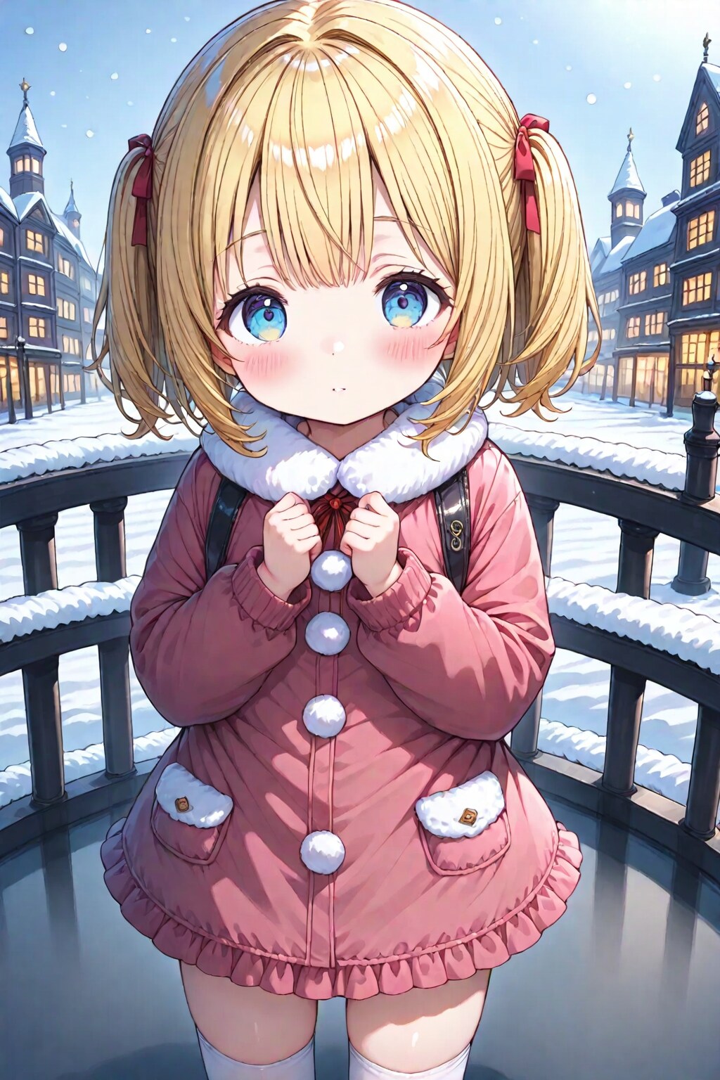 都会の冬 女の子6歳