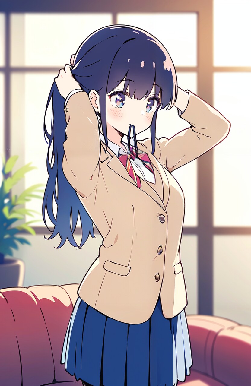ポニーテール、にするところ