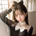 黒ニット美人 5枚目