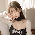 黒ニット美人 4枚目