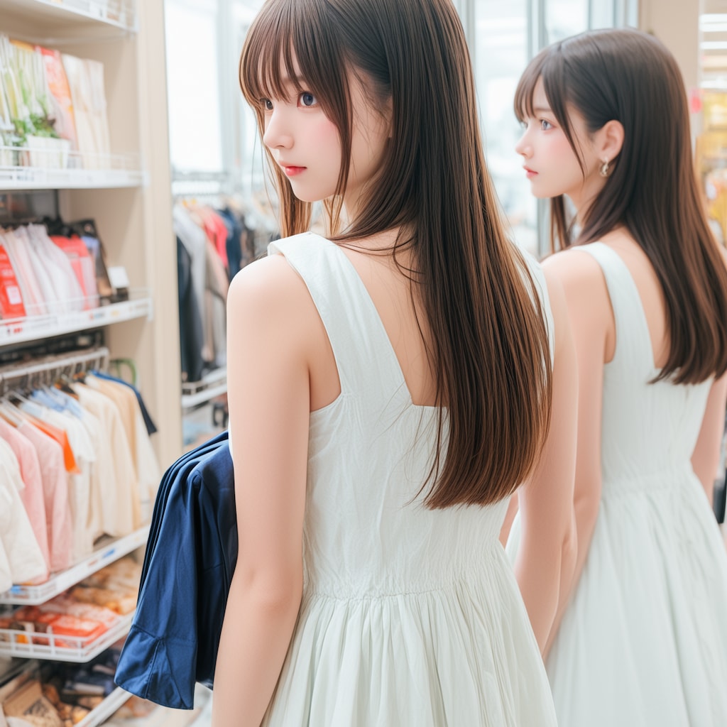 美人姉妹とウインドショッピング