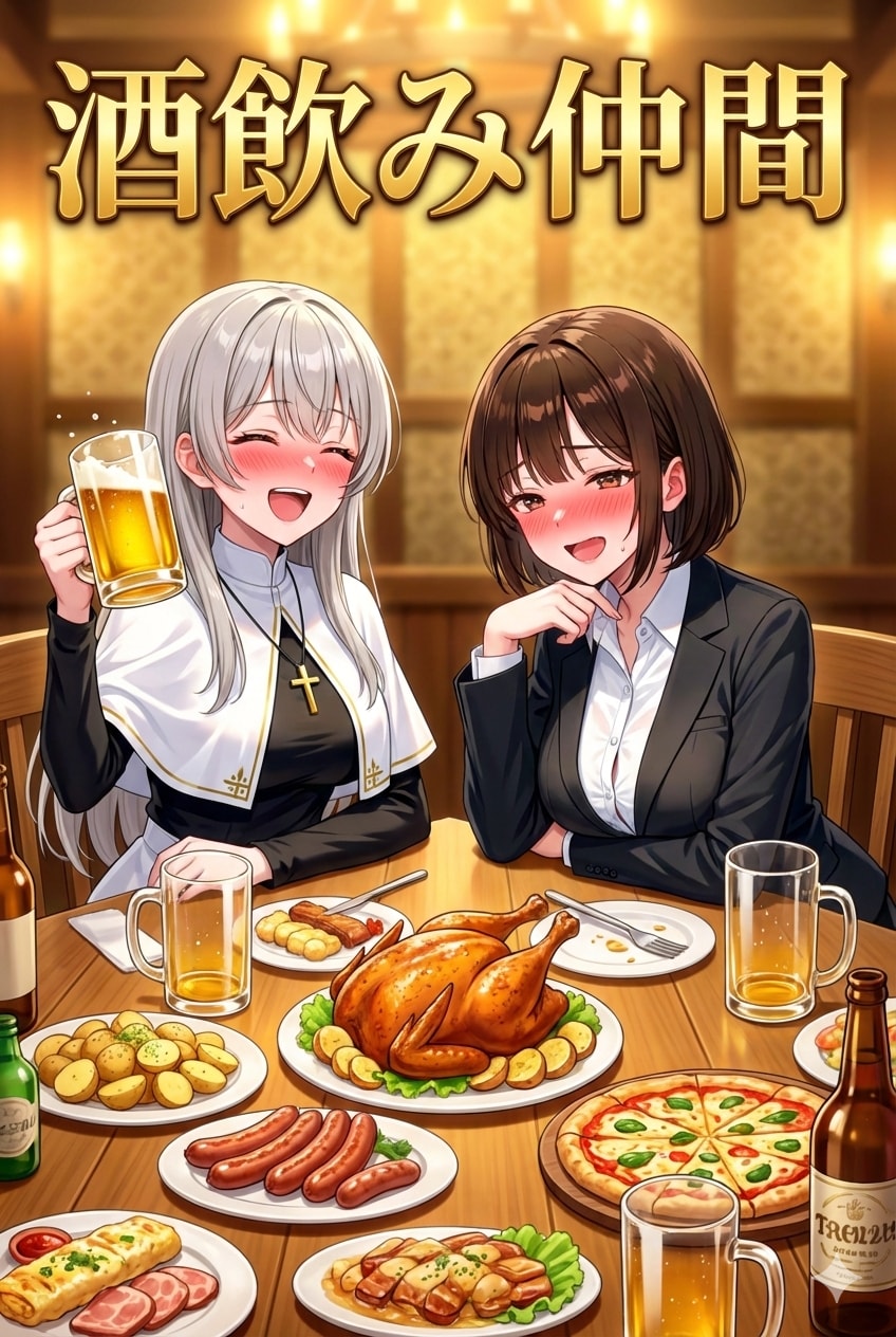 コラボ　酒飲み仲間 | の人気AIイラスト・グラビア