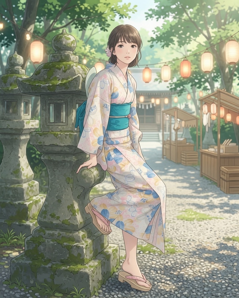 夏祭り準備中