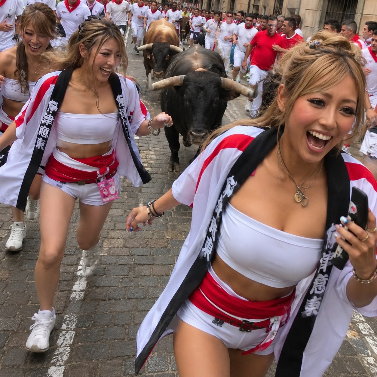 ギャルの牛追い祭