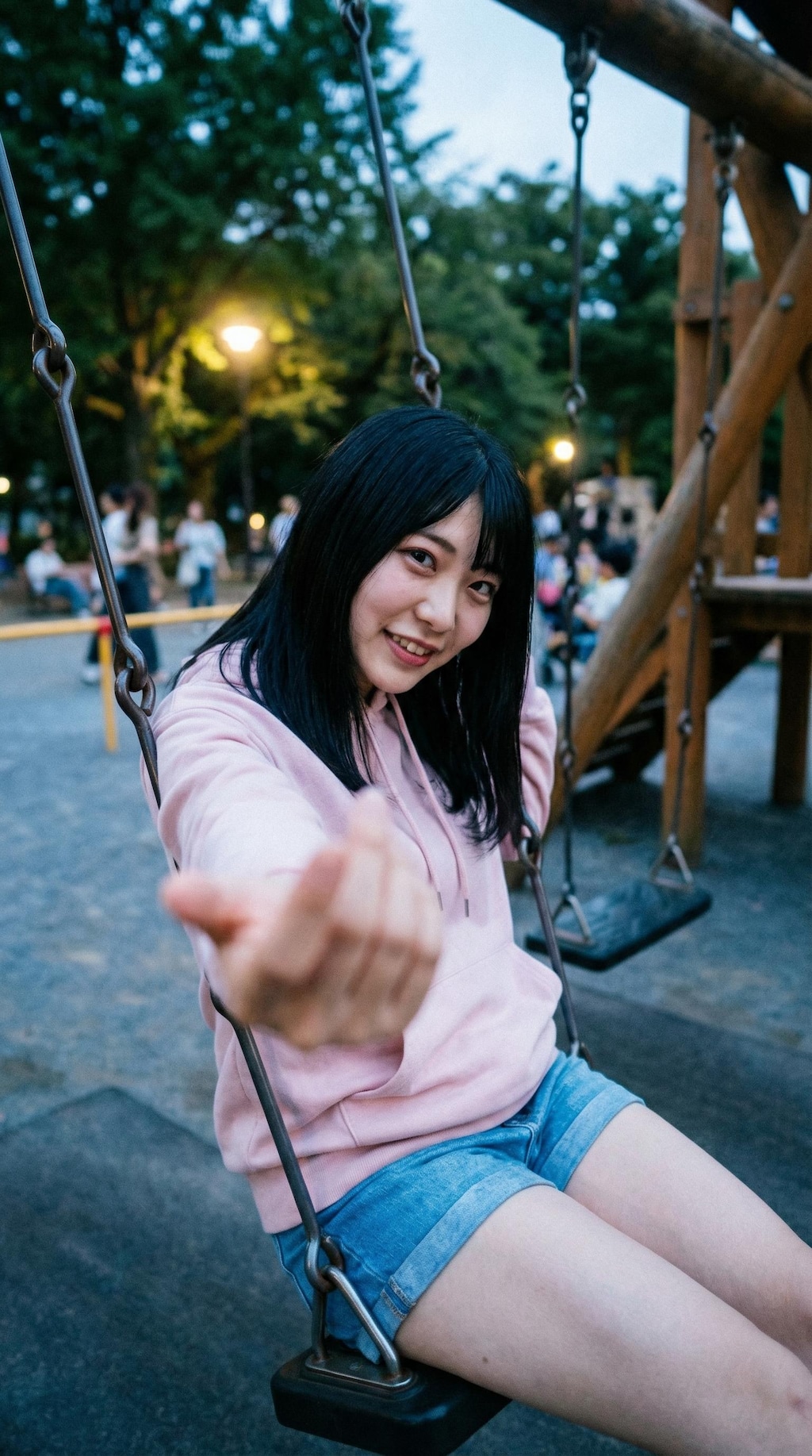 A Swing Between Childhood and Now