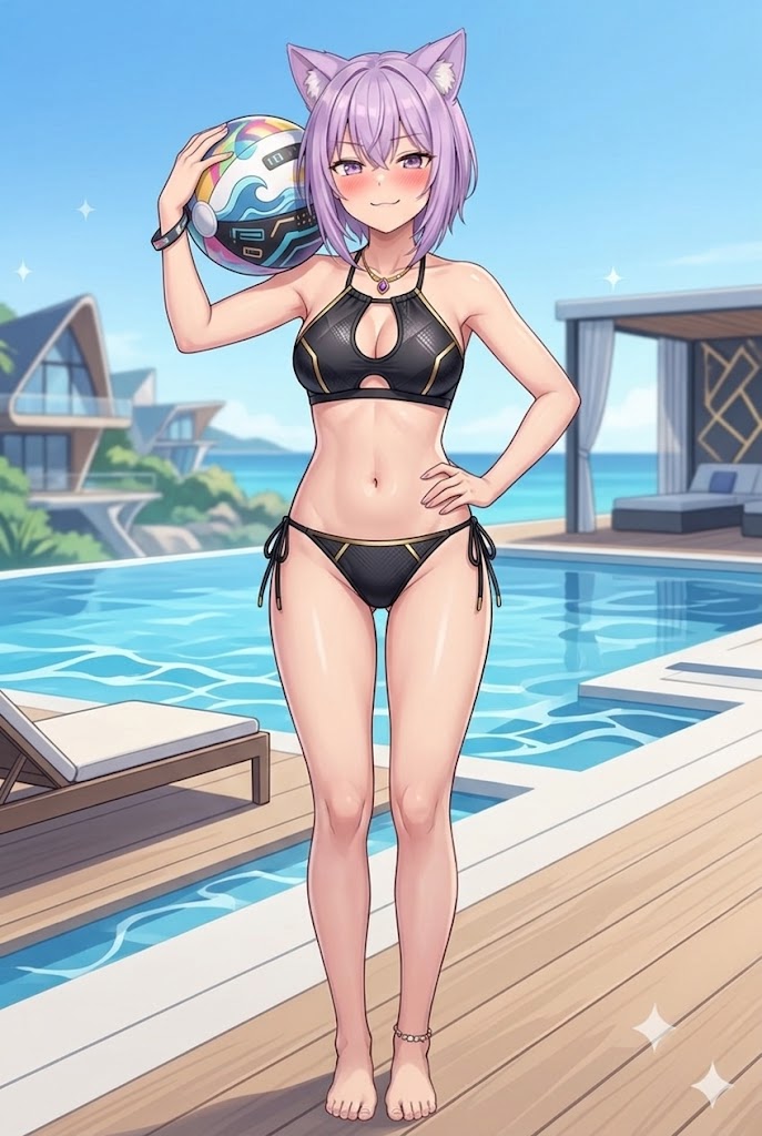 ラウンジプールのビキニシス