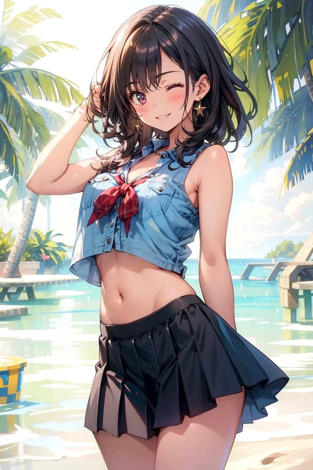 ユーザー企画参加　「へそ出し＋ウィンク　ーVer.02 TOPAZ 高解像度版ー」