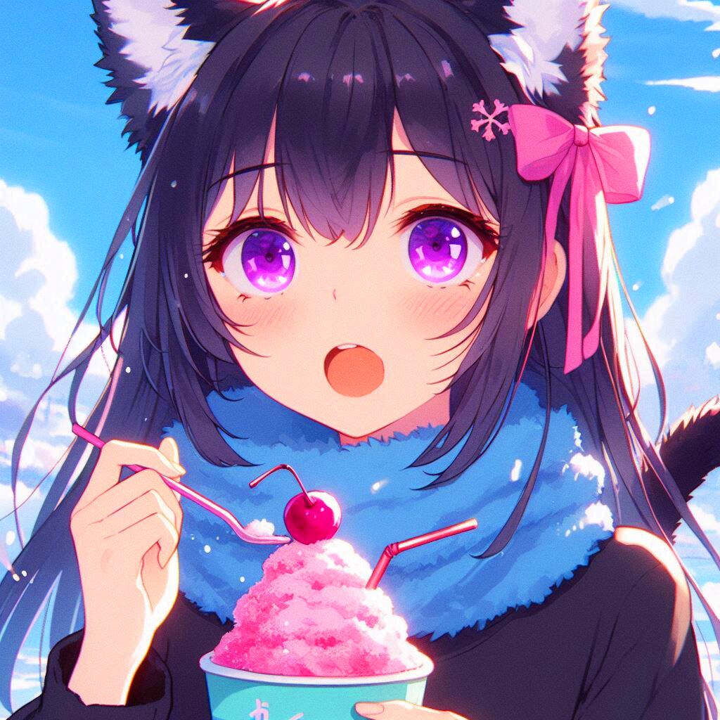 かき氷と、猫耳なうちの子♥その1-2(9枚)