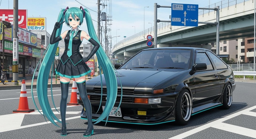 初音ミクとAE86